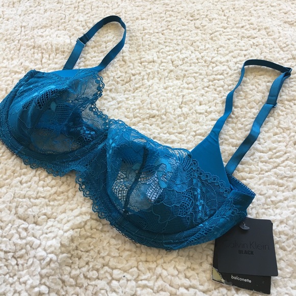 NWT Calvin Klein Black Sensual Balconette Bra - Picture 5 of 7